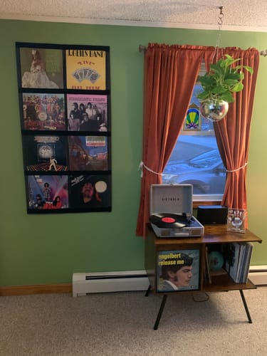 Customer photo review of 12" Vinyl Record Display Frame - LP Wall Storage