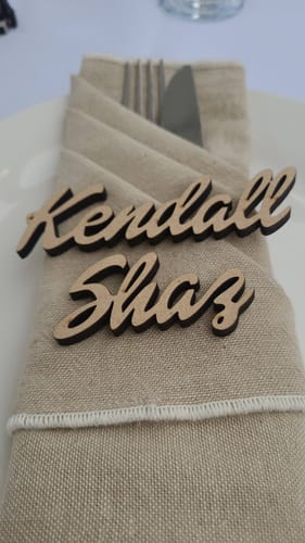 Customer photo review of Personalised Place Settings
