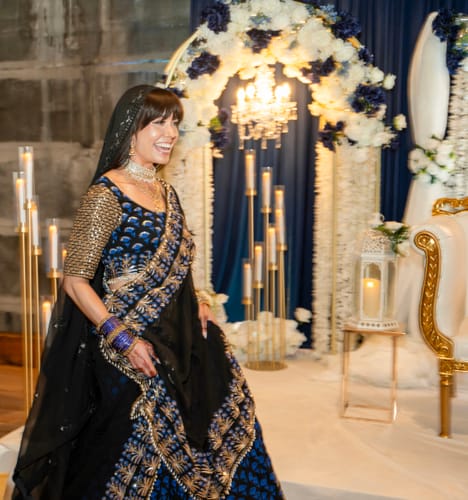 Customer photo review of Black Triangle Motif Lehenga Set