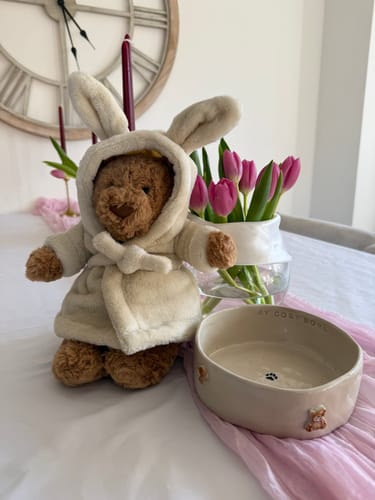 Customer photo review of The Cosy Café Dog Bowl - Naetive x By Teddy