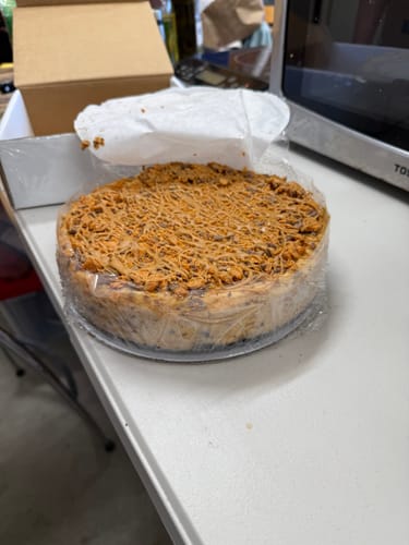Customer photo review of Peanut Butter Butterfinger Cheesecake