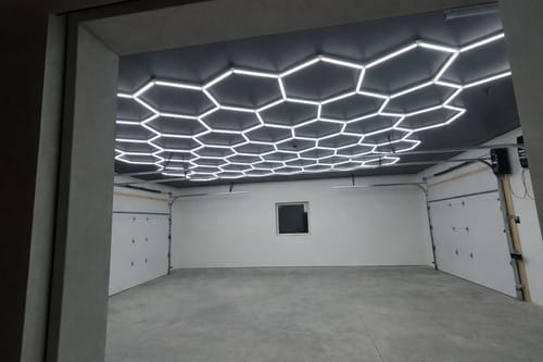 Customer photo review of Hexagon Garage Lights