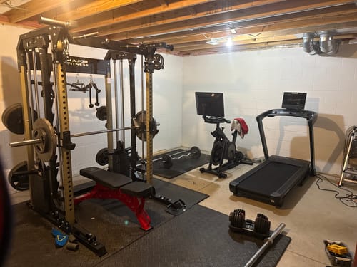 Customer photo review of Major Fitness B52 All-In-One Home Gym Smith Machine