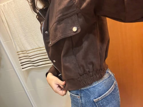 Customer photo review of Sienna Faux Suede Jacket