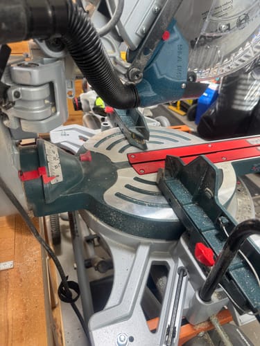 Customer photo review of Bosch Axial Glide Miter Saw Dust Chute (Gen II)