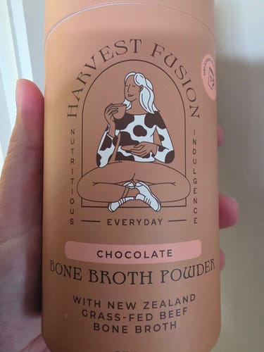 Customer photo review of Chocolate Bone Broth Powder