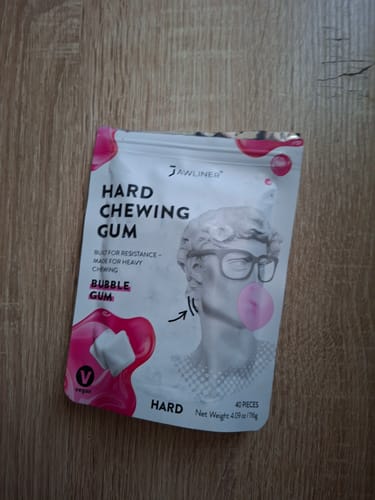 Customer photo review of JAWLINER® Hard Chewing Gum