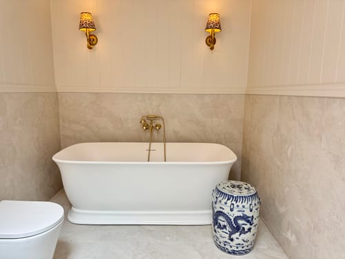 Customer photo review of Leopard Shade and La Fleur Antique Gold Wall Sconce