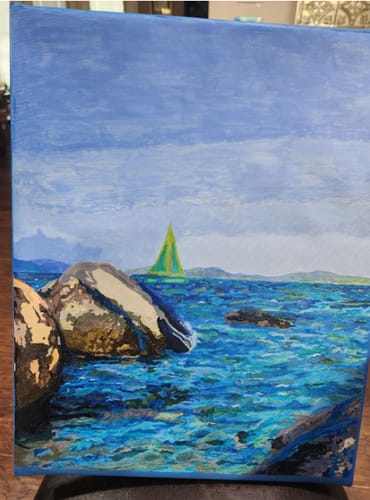 Customer photo review of Custom Paint By Numbers - Turn Trip Memory into Art