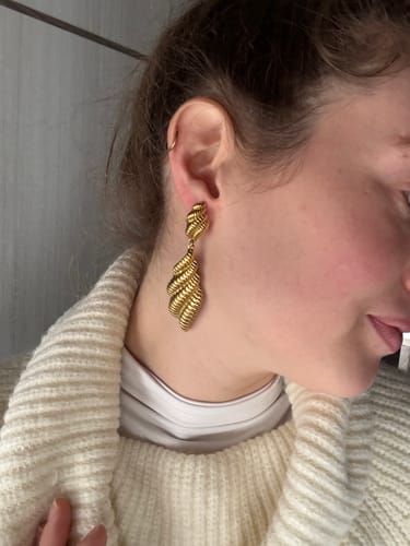 Customer photo review of Coppia di orecchini Palmas grandi