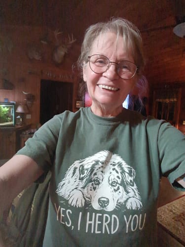 Customer photo review of Australian Shepherd Herd You T-Shirt