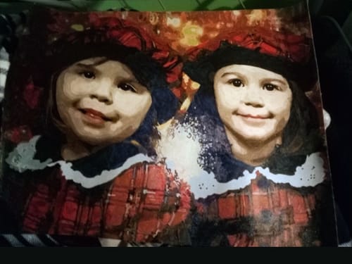 Customer photo review of Custom Paint By Numbers - Personalized Portraits Art