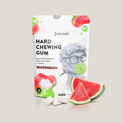 Customer photo review of JAWLINER® Hard Chewing Gum