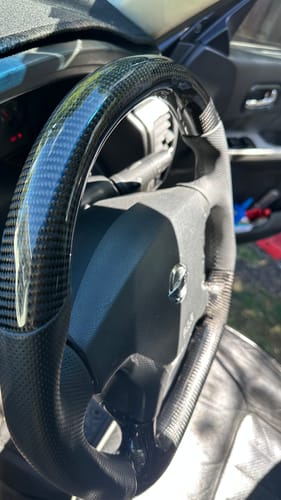 Customer photo review of Nissan Y61 GU Patrol Steering Wheel Core – Genuine Carbon Leather