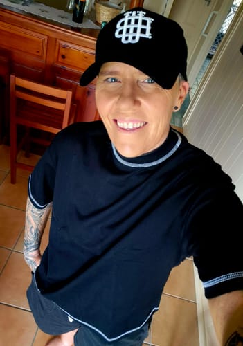 Customer photo review of Classic Black Corduroy Cap