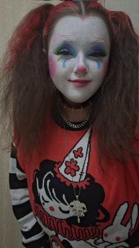 Customer photo review of Vampire Clown Sweater