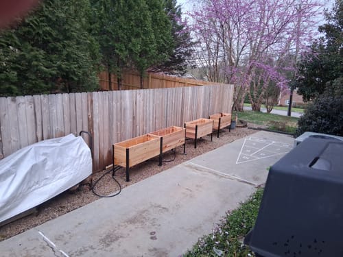 Customer photo review of 18" x 48" Raised Garden Bed - 30" TALL / Rustic