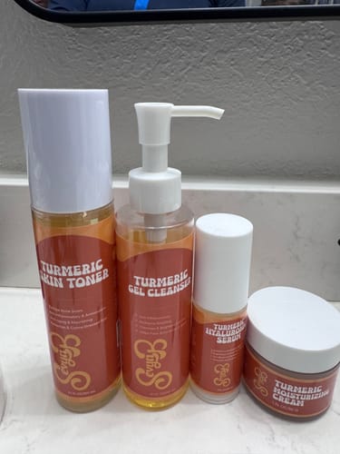 Customer photo review of Turmeric Skin Care Set