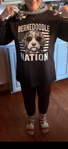 Customer photo review of Bernedoodle Nation Long Sleeve Tee