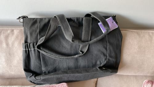 Customer photo review of Bolso Notebook Canvas Lavado