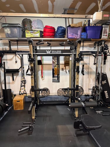 Customer photo review of Major Fitness B52 All-In-One Home Gym Smith Machine