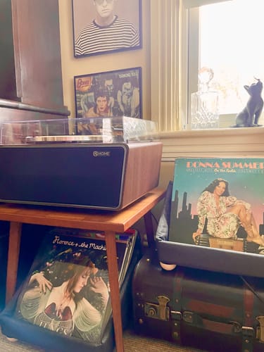 Customer photo review of Record Roots Tabletop Storage System