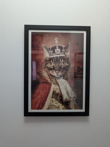 Customer photo review of The King - Custom Vintage Pet Portrait