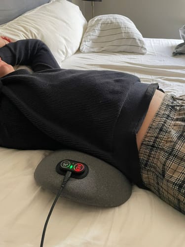 Customer photo review of Lumbowrap® The Original 3 in 1 Electric Lumbar Massager With Spinal Heat Pulse Therapy