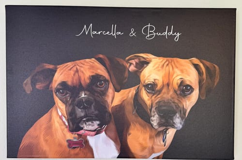 Customer photo review of Pet Art Canvas Wrap