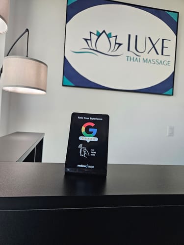 Customer photo review of Zappy Cards Google Review Stand