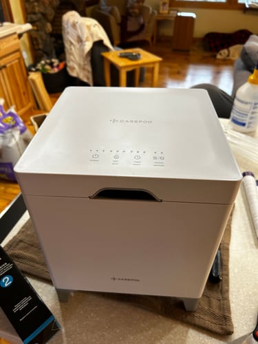 Customer photo review of Carepod Cube Plus X50V - Sanitizing Warm + Cool Mist Stainless Steel Humidifier