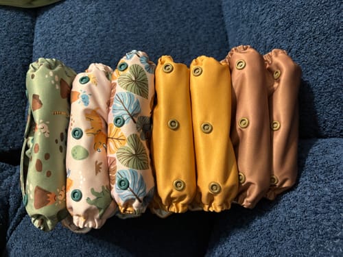 Customer photo review of New Parent Starter Bundles: Pocket Cloth Diapers with Athletic Wicking Jersey and More