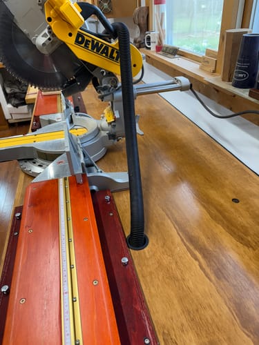 Customer photo review of DeWalt DWS779/780 Sliding Miter Saw Dust Collection