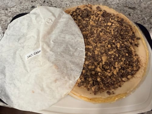 Customer photo review of Salted Caramel Cheesecake