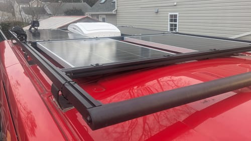 Customer photo review of FLUSH MOUNT SOLAR PANEL BRACKETS - STAINLESS