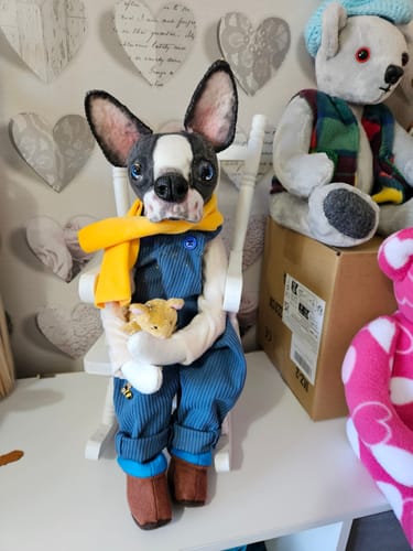 Customer photo review of Boston Terrier Art Doll PDF Pattern Approx 28cm Seated