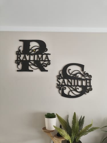 Customer photo review of Monogram Letter With Name Nude