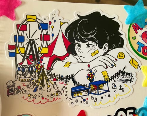 Customer photo review of Circus Daydream Sticker