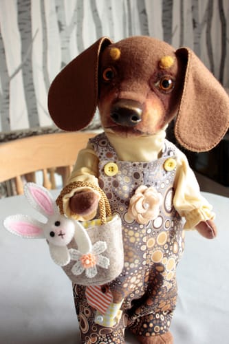 Customer photo review of Dachshund Art Doll PDF Pattern Approx 35cm Standing