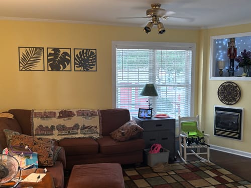 Customer photo review of Three Piece Leaf Set - Metal Wall Art