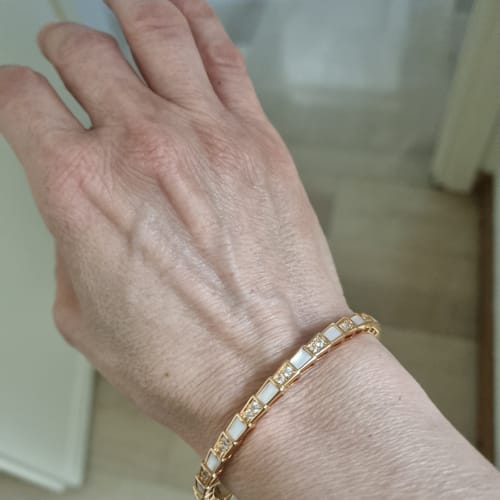 Customer photo review of SERPENTI BRACELET PINK GOLD MOP DIAMOND