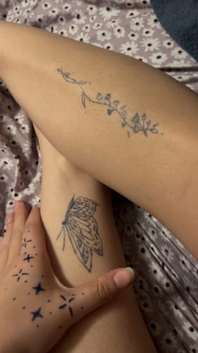 Customer photo review of Semi-Permanent Tattoo Freehand Ink - Full Kit
