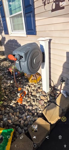 Customer photo review of Retractable Garden Hose Reel-1/2in-100ft