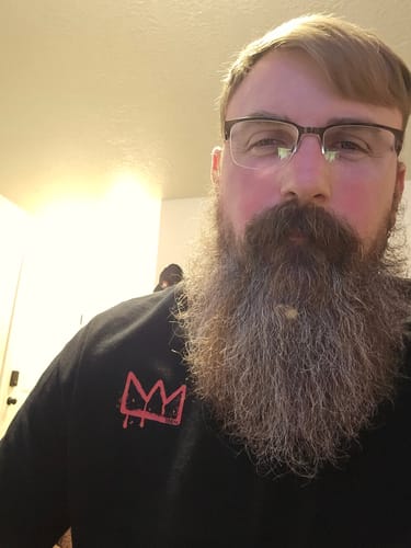Customer photo review of Red Drip Smiley Tee