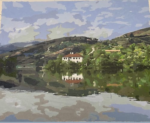 Customer photo review of Custom Paint By Numbers - Turn Trip Memory into Art