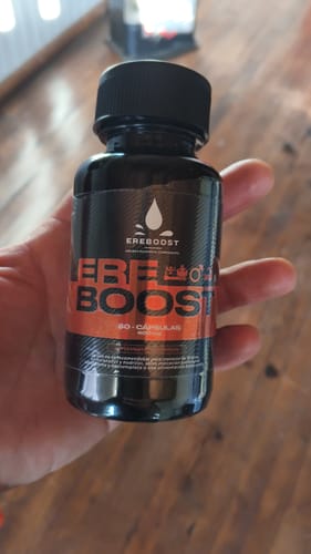 Reseña con foto de un cliente sobre EREBOOST | 60 Cápsulas | Pack 3 meses