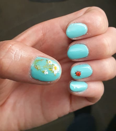 Customer photo review of Crystal Clear Dipping Powder