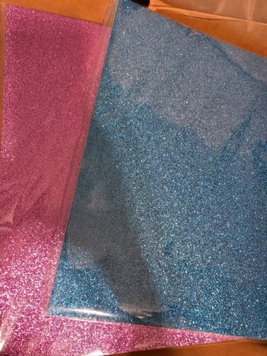 Customer photo review of Teal Glitter Card Stock - 10 Pack 12/12