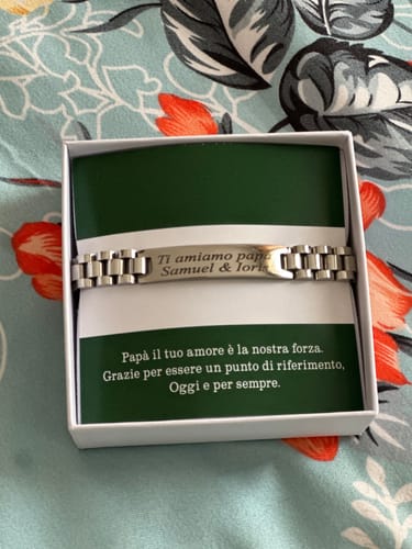 Customer photo review of Bracciale Personalizzato con Maglia Orologio Giubileo Luxury
