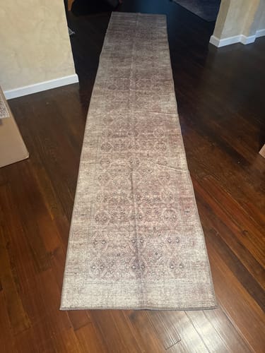 Customer photo review of Distressed Vintage Levent in Beige : Runner Rug